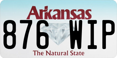 AR license plate 876WIP