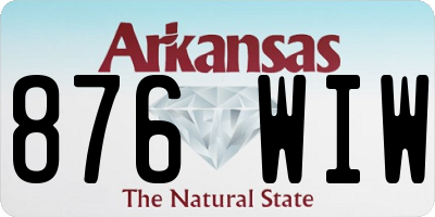 AR license plate 876WIW