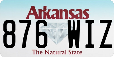 AR license plate 876WIZ