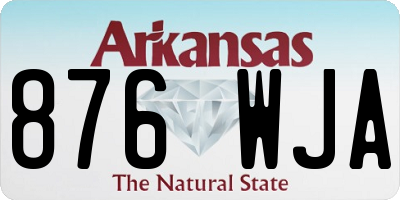 AR license plate 876WJA