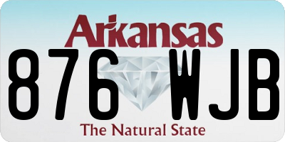 AR license plate 876WJB