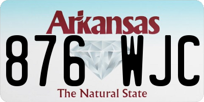 AR license plate 876WJC