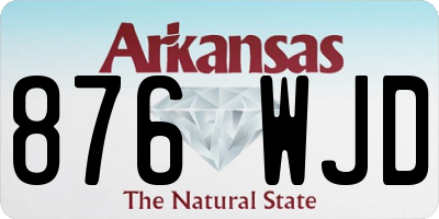 AR license plate 876WJD
