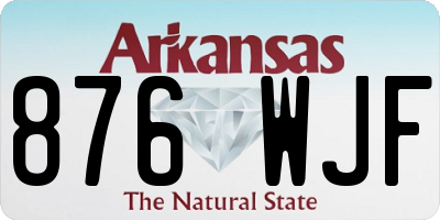 AR license plate 876WJF
