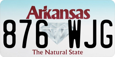 AR license plate 876WJG
