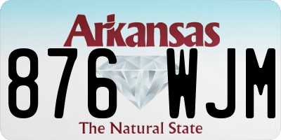 AR license plate 876WJM