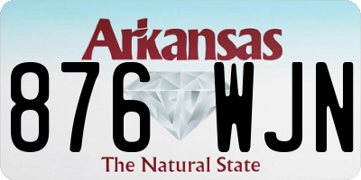 AR license plate 876WJN