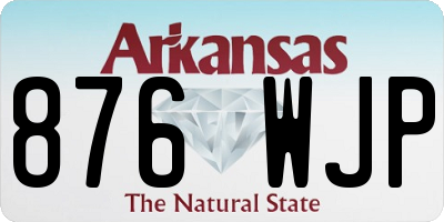 AR license plate 876WJP