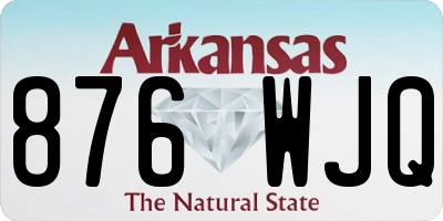AR license plate 876WJQ