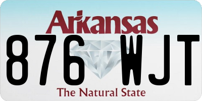AR license plate 876WJT