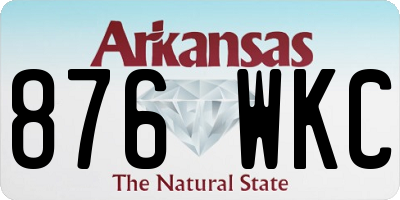 AR license plate 876WKC