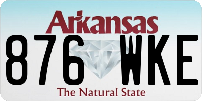 AR license plate 876WKE