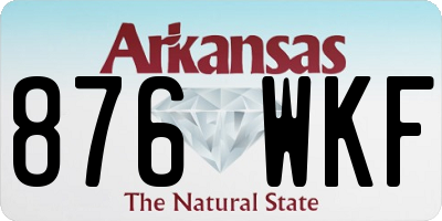 AR license plate 876WKF