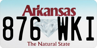 AR license plate 876WKI