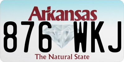 AR license plate 876WKJ