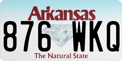 AR license plate 876WKQ