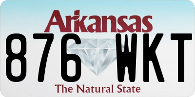 AR license plate 876WKT