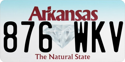 AR license plate 876WKV