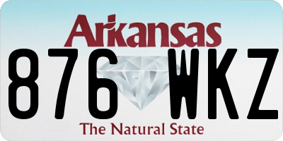 AR license plate 876WKZ