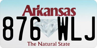 AR license plate 876WLJ