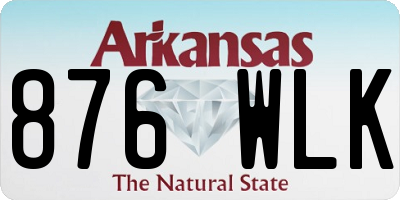 AR license plate 876WLK