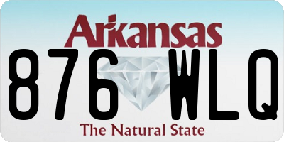 AR license plate 876WLQ