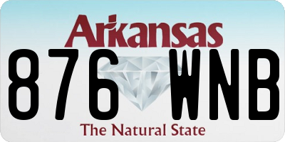 AR license plate 876WNB