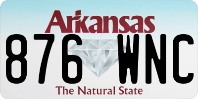 AR license plate 876WNC