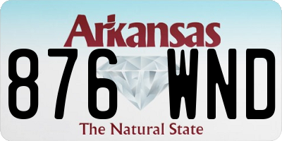 AR license plate 876WND