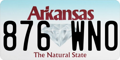 AR license plate 876WNO