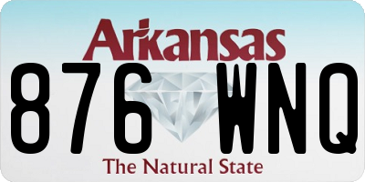 AR license plate 876WNQ