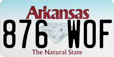 AR license plate 876WOF