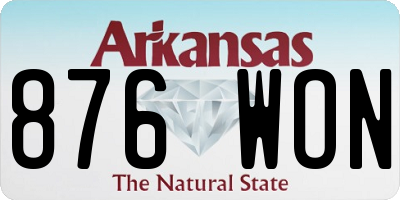 AR license plate 876WON