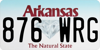 AR license plate 876WRG
