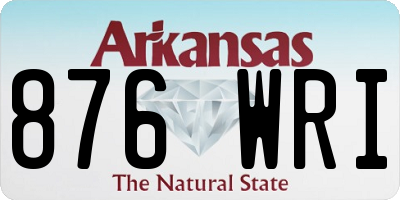 AR license plate 876WRI
