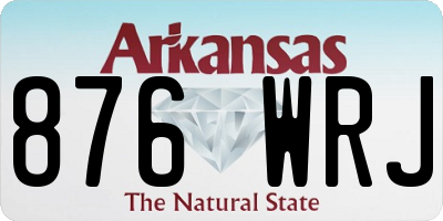 AR license plate 876WRJ
