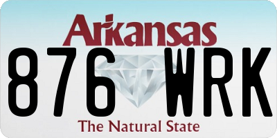 AR license plate 876WRK