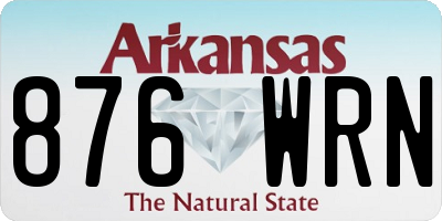 AR license plate 876WRN