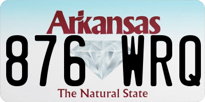 AR license plate 876WRQ