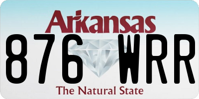 AR license plate 876WRR