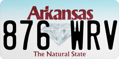 AR license plate 876WRV