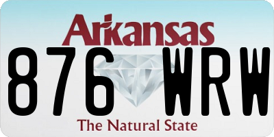 AR license plate 876WRW