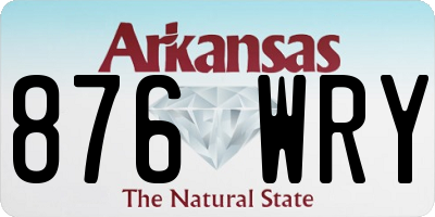 AR license plate 876WRY