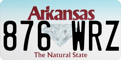 AR license plate 876WRZ