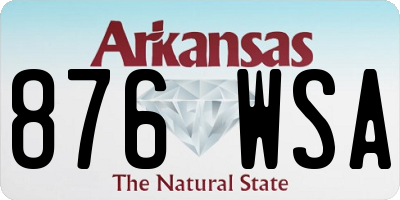 AR license plate 876WSA