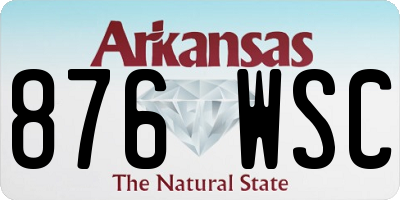 AR license plate 876WSC
