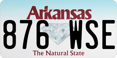 AR license plate 876WSE