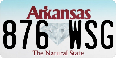 AR license plate 876WSG