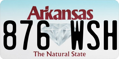 AR license plate 876WSH