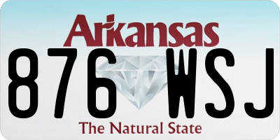 AR license plate 876WSJ